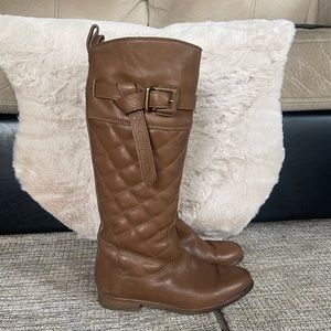 Burberry Quilted Knee High Leather Boots